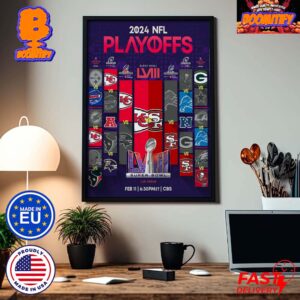 2024 NFL Playoffs Pictures From Super Wild Card Weekend To Super Bowl LVIII Las Vegas Home Decor Poster Canvas