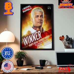 Cody Rhodes Winner Of The WWE Royal Rumble 2024 On The Road To Wrestle Mania 40 Home Decor Poster Canvas