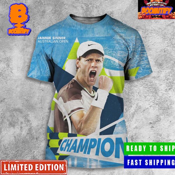 Congrats Jannik Sinner Is 2024 Australian Open Grand Slam Champion All Over Print Shirt