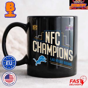 Detroit Lions NFC Champions 2024 Super Bowl LVIII Las Vegas Bound Logo Coffee Ceramic Mug