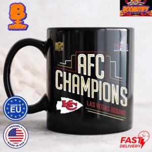 Kansas City Chiefs AFC Champions 2024 Super Bowl LVIII Las Vegas Bound Logo Premium Coffee Ceramic Mug