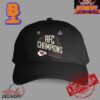 Congrats Kansas City Chiefs Are 2024 AFC Champions NFL Playoffs Team Abbey Road To The Victory Signatures Premium Cap Hat Snapback