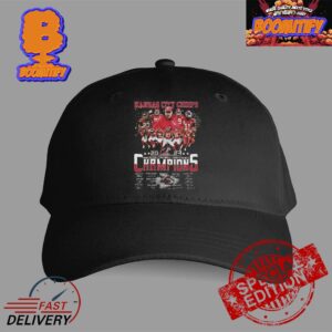 Kansas City Chiefs AFC Championship American Football Conference Champions 2024 Team Signatures Classic Cap Snapback Hat