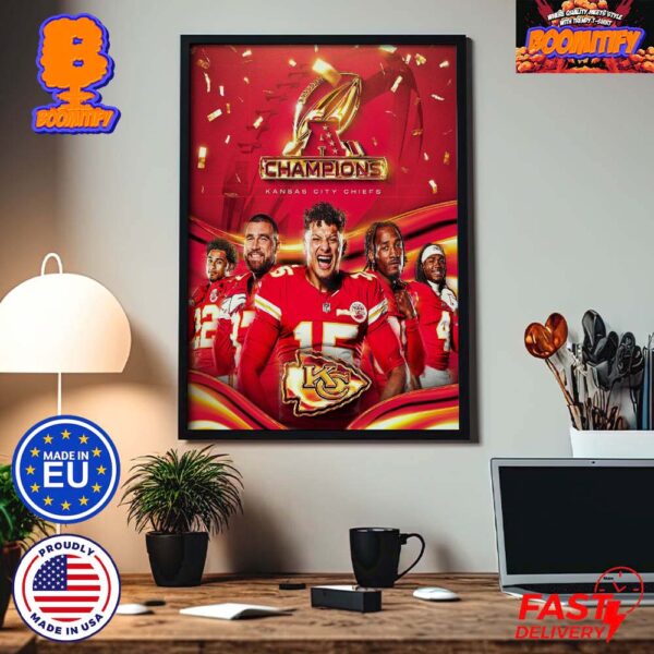 Kansas City Chiefs Back To Back AFC Championship Game Champions Home Decor Poster Canvas