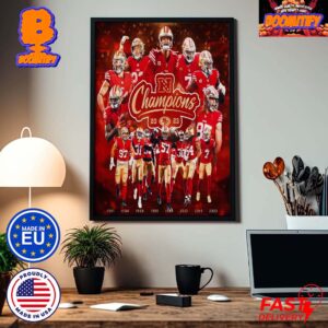 San Francisco 49ers 2023 NFC Champions For The 8th Time NFL Playoffs Home Decor Poster Canvas