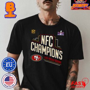 San Francisco 49ers NFC Champions 2024 Super Bowl LVIII Las Vegas Bound Logo Premium Unisex T-Shirt