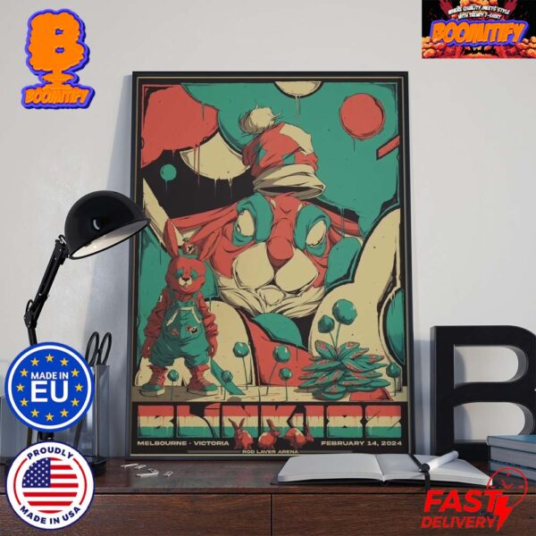 Blink 182 In Melbourne Australia Show On 14 Feb 2024 Poster By Mike Fudge Home Decor Poster Canvas