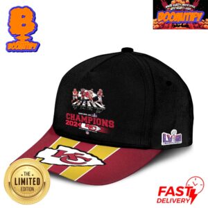 Congrats Kansas City Chiefs Are Super Bowl LVIII Champions NFL Playoffs Team Abbey Road To The Victory Signatures Red And Yellow 3D Classic Cap Hat Snapback