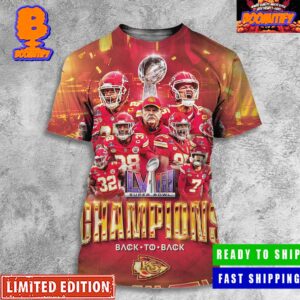 Congrats Kansas City Chiefs Back To Back The 2024 Super Bowl LVIII Champions In Las Vegas Poster All Over Print Shirt
