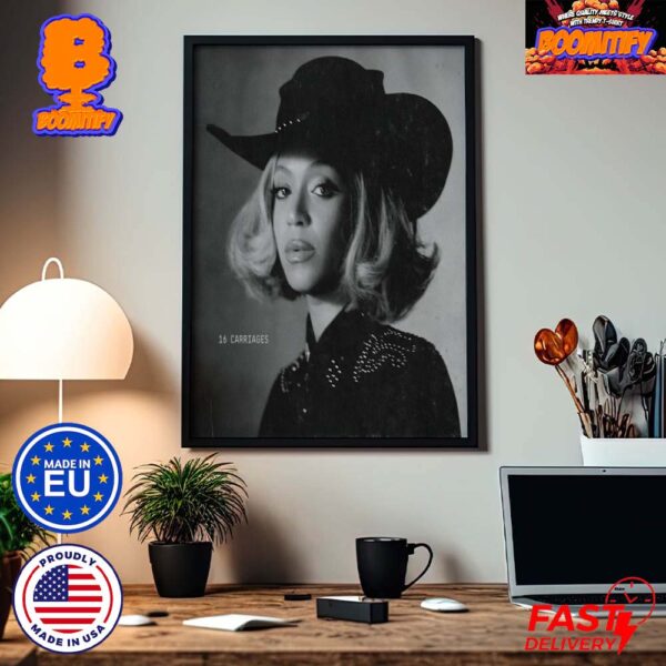 Cover Art For Beyonce Act II Track 16 Carriages Released March 29th 2024 Home Decor Poster Canvas