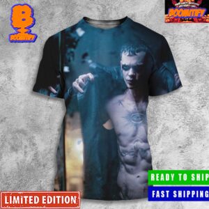 First Look At Bill Skarsgard In The Crow Remake All Over Print Shirt