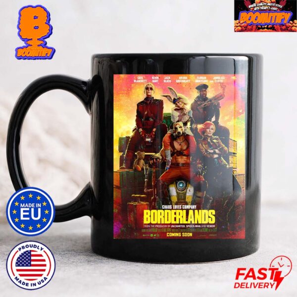 First Poster For The Live Action Chaos Loves Company Borderlands In Theaters On August 9 Coffee Ceramic Mug