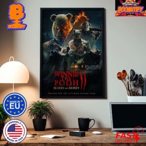 First Poster For Winnie The Pooh Blood And Honey 2 Prepare For The UItimate Scream Team Home Decor Poster Canvas