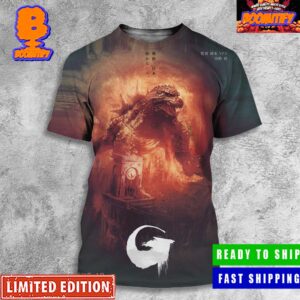 Godzilla Minus One Screenprinted Poster By Tony Stella All Over Print Shirt