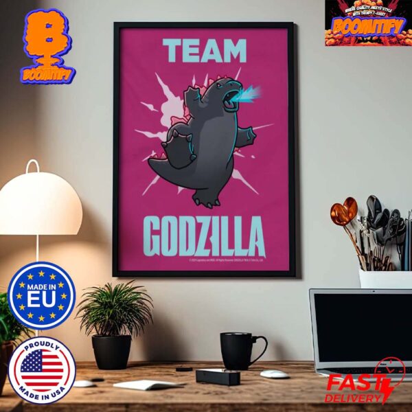 Godzilla x Kong The New Empire Team Godzilla Funny Decor Poster Canvas