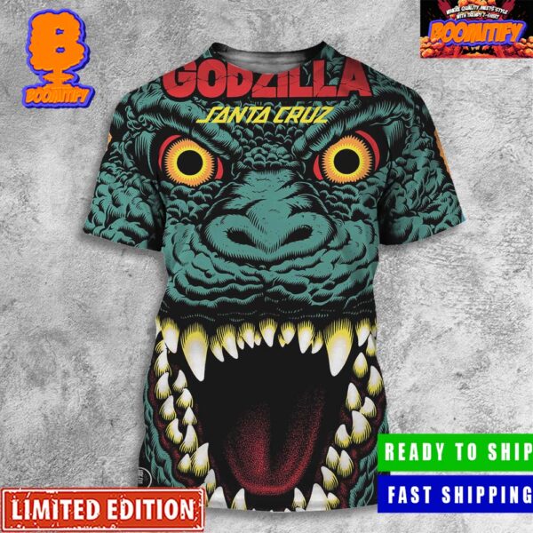 Holiday 2024 Santa Cruz x Godzilla Collection Poster All Over Print Shirt