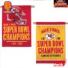 Kansas City Chiefs Patrick Mahomes Travis Kelce And Isiah Pacheco Super Bowl LVIII Champions Two Sides Garden House Flag