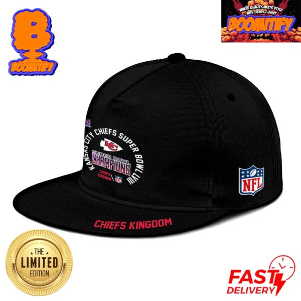 Kansas City Chiefs Super Bowl LVIII Champions Chiefs Kingdom NFL Logo Classic Cap Hat Snapback