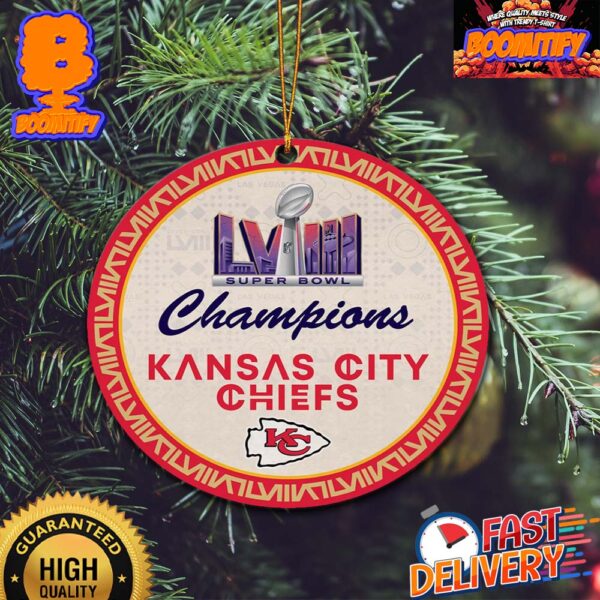 Kansas City Chiefs Super Bowl LVIII Champions Decorations Ornament