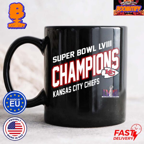 Kansas City Chiefs Super Bowl LVIII Champions NFL Logo For Fans Coffee Ceramic Mug