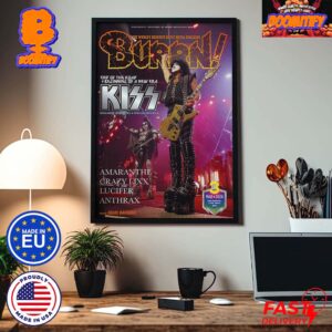 Kiss End Of The Road Beginning Of A New Era On The Worlds Heaviest Heavy Metal Magazine Burrn The March Issue Cover Home Decor Poster Canvas