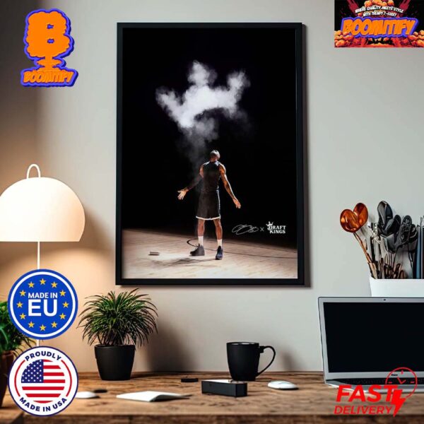 LeBron James x Draft Kings 2024 Photo Partnered The King Home Decor Poster Canvas