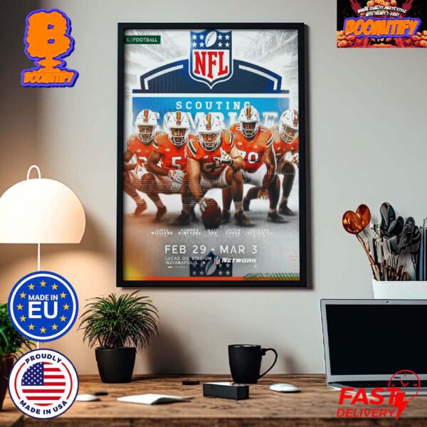 Miami Hurricanes Football 2024 NFL Combine Tigers In Indy From February 29 to March 3 2024 Home Decor Poster Canvas