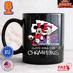 Mickey Mouse Kansas City Chiefs Super Bowl LVIII Champions NFL Football Coffee Ceramic Mug