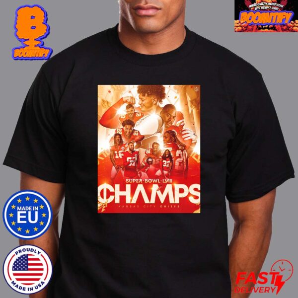 NFL Kansas City Chiefs Defeats 49ers To Become Super Bowl LVIII Champions In las Vegas Poster Classic T-Shirt