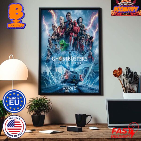 New Poster For Ghostbusters Frozen Empire Exclusively In Theaters March 22 Home Decor Poster Canvas