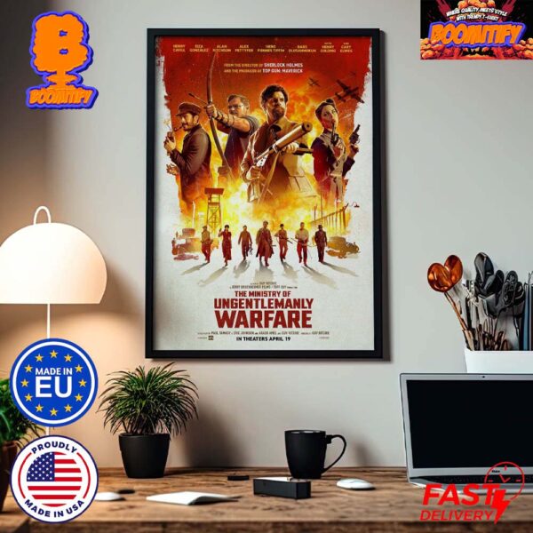 New Poster For Guy Ritchie’s The Ministry Of Ungentlemanly Warfare Releasing On April 19 Home Decor Poster Canvas