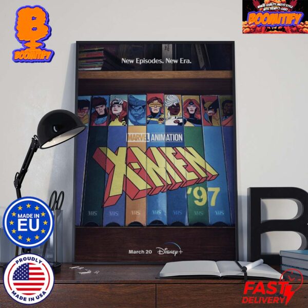 Official The First Poster For X-Men 97 New Episodes New Era March 20 2024 On Disney Plus Home Decor Poster Canvas