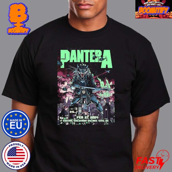 Pantera Tonight Concert Poster For Quebec City Feb 27 2024 At Centre Videotron Canada Unisex T-Shirt