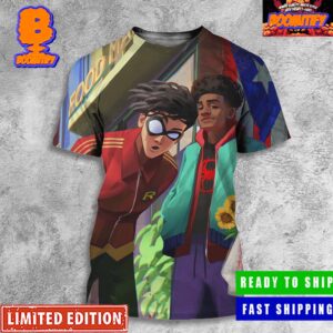 Robin x Miles Morales Art By Idrawnyc All Over Print Shirt