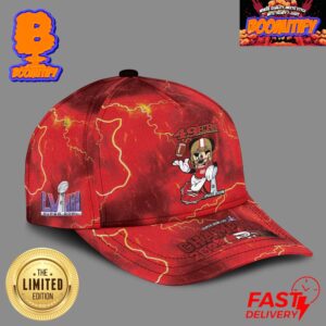 San Francisco 49ers Mickey Mouse Super Bowl LVIII Champions Unisex Red Thunder NFL Football Cap Hat Snapback