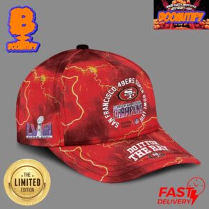 San Francisco 49ers Super Bowl LVIII Champions Do It For The Bay NFL Logo Red Thunder All Over Print Unisex Cap Hat Snapback