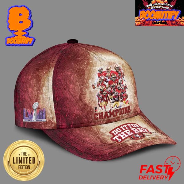 San Francisco 49ers Super Bowl LVIII Champions Team Members Do It For The Bay Grunge Style Unisex Cap Hat Snapback