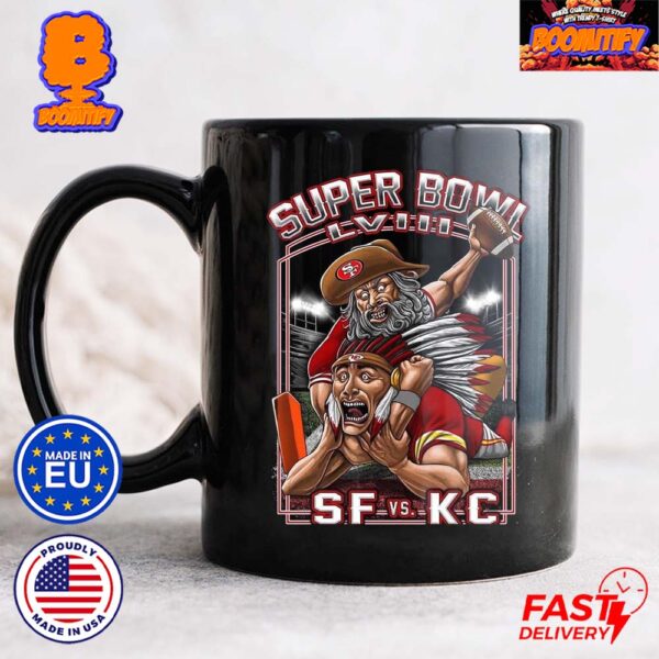 Super Bowl LVIII San Francisco 49ers Destroy Kansas City Chiefs Player Vintage Style Coffee Ceramic Mug