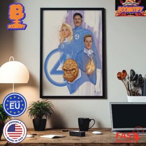 The Fantastic Four New Casts Characters Vanessa Kirby Joseph Quinn Ebon Moss-Bachrach And Pedro Pascal Home Decor Poster Canvas