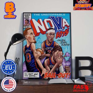 The Unstoppable Nova Boys Jalen Josh And Donte New York Knicks From Bocker Back Pages Feb 2024 Home Decor Poster Canvas