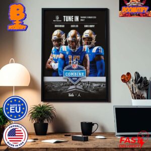 UCLA Bruins Football 2024 NFL Combine From February 29 to March 3 2024 Home Decor Poster Canvas