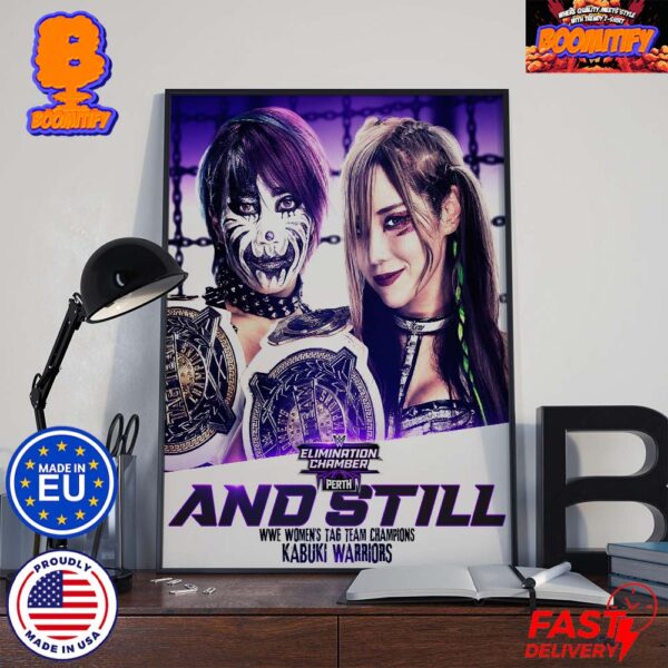 WWE Elimination Chamber Perth And Still Asuka And Kairi Sane Kabuki Warriors Leave Perth With The WWE Women’s Tag Team Champions Decor Poster Canvas