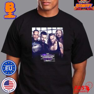 WWE Elimination Chamber Perth Finn Balor And Damian Priest Defend he Undisputed WWE Tag Team Titles Against Pete Dunne And Tyler Bate Unisex T-Shirt