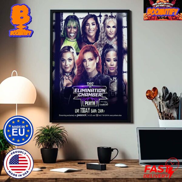 WWE Elimination Chamber Perth Women’s Elimination Chamber Match Lineup Get To Challenge The Women’s World Champions At Wrestle Mania 40 Home Decor Poster Canvas