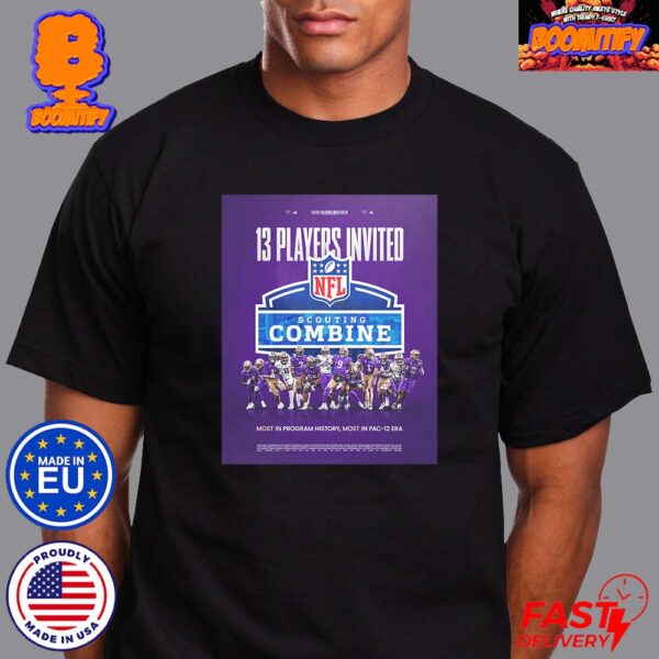 Washington Huskies Football 13 Players Invited 2024 NFL Combine Tigers In Indy From February 29 to March 3 2024 Unisex T-Shirt