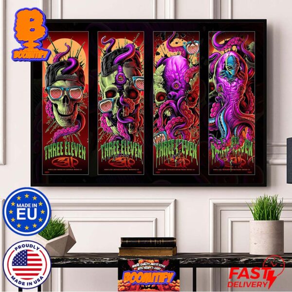 311 All Mixed Up Three Eleven March 2024 Shows Poster Canvas