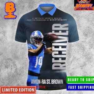Amon-Ra St.Brown Detroit Lions NFL Netflix Sports Docuseries Receiver Poster All Over Print Polo Shirt