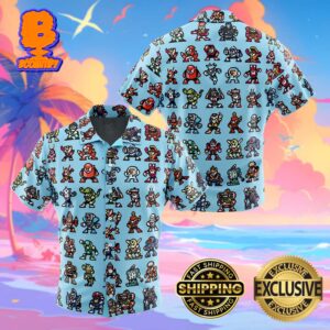 Badguys Mega Man Funny Summer Collections Hawaiian Shirt For Men And Women