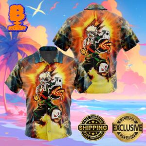 Blazing Bakugo My Hero Academia Funny Summer Collections Hawaiian Shirt For Men And Women