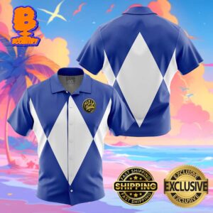 Blue Ranger Mighty Morphin Power Rangers Funny Summer Collections Hawaiian Shirt For Men And Women